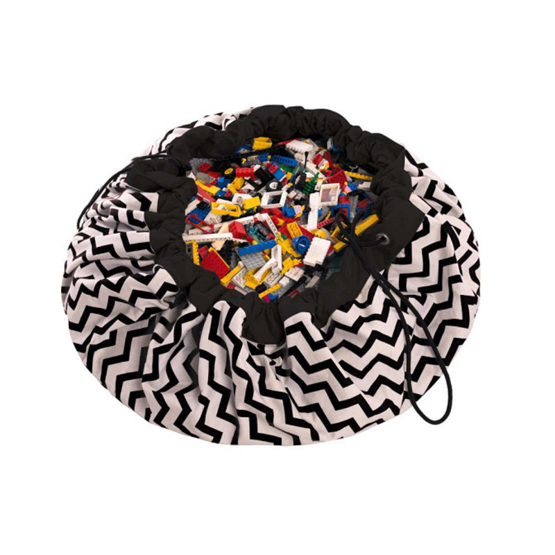 Play & Go Opbergzak zig zag black