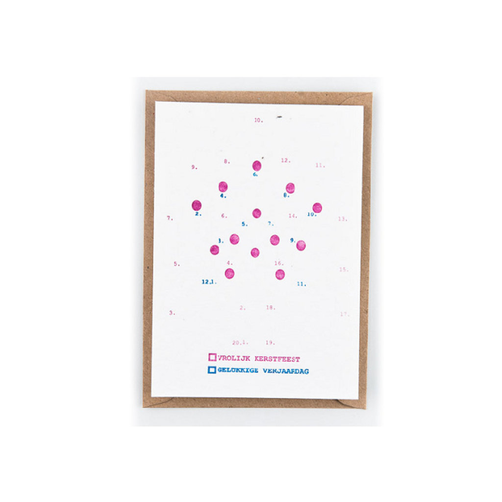 Studio Flash Greeting card - connect the dots