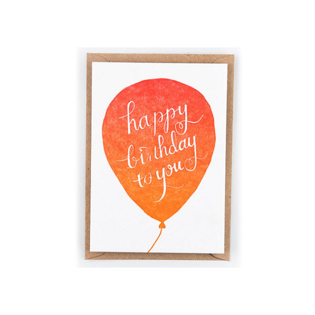 Studio Flash Greeting card - rode ballon