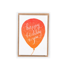 Studio Flash Greeting card - rode ballon