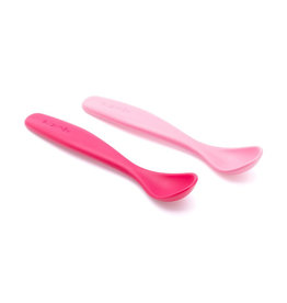 Suavinex Booo eerste silicone lepel - roze