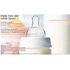 Suavinex Flesje ronde 1-2-3 speen 150 ml silicone - fairy paars