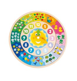 New Classic Toys Ronde puzzelklok