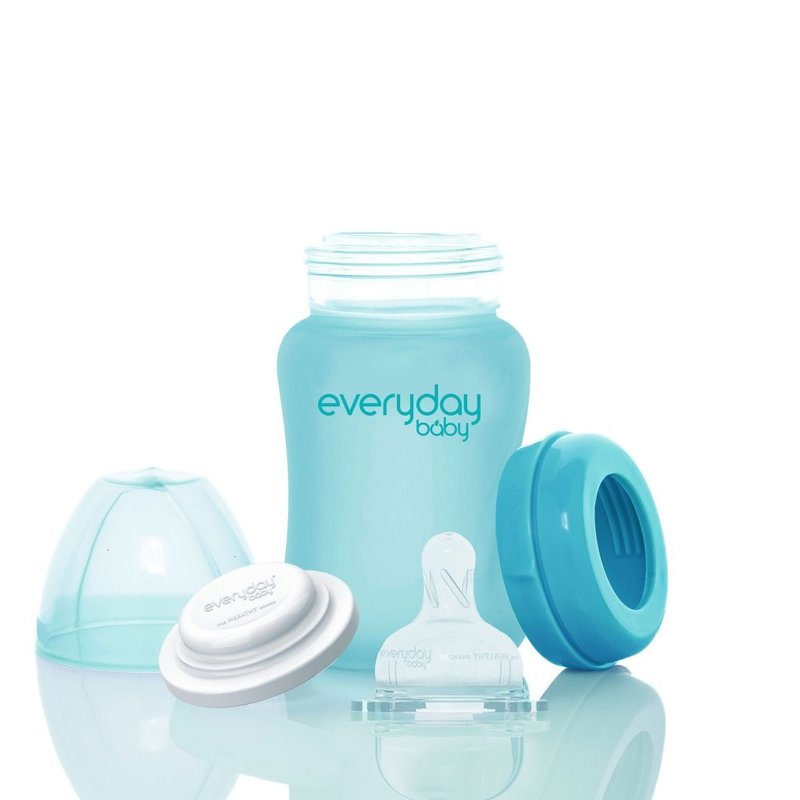 Everyday Baby Glazen fles Heat Sensing 150 ml | Turquoise