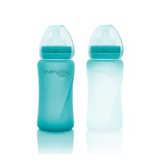 Everyday Baby Glazen fles Heat Sensing 240 ml | Turquoise