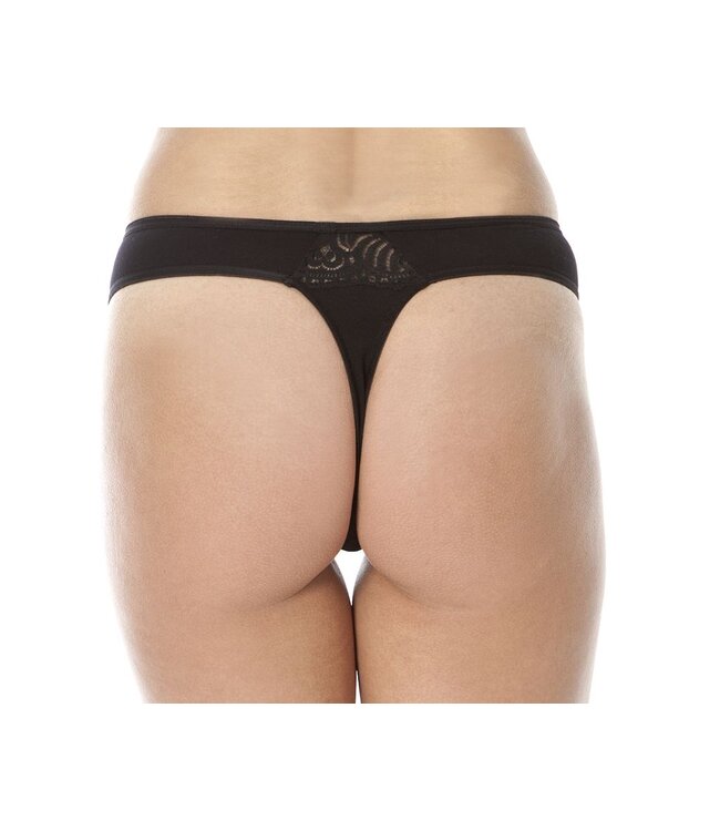 Swaens Bamboo Underwear String Zwart