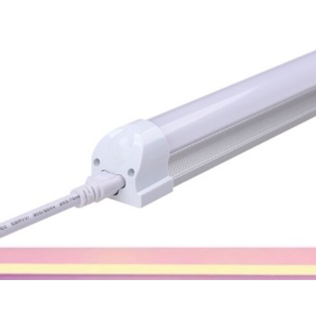 TL LED Buis Roze - 9 Watt - 60 cm - Met Armatuur