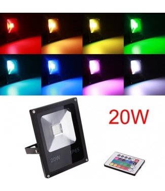 LED Bouwlamp RGB - 20 Watt - Plat