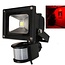 LED Bouwlamp Rood - 10 Watt  - Sensor