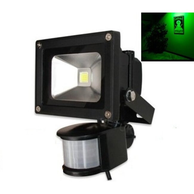 LED Bouwlamp Groen - 20 Watt  - Sensor