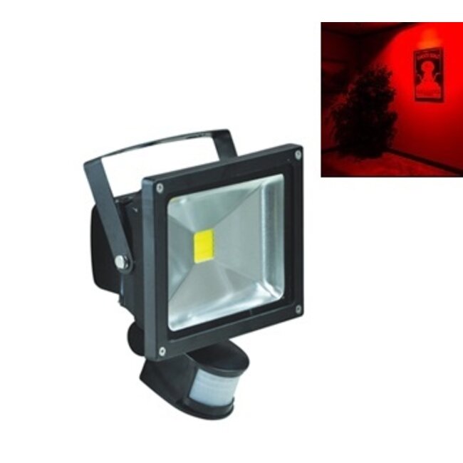 LED Bouwlamp Rood - 30 Watt  - Sensor