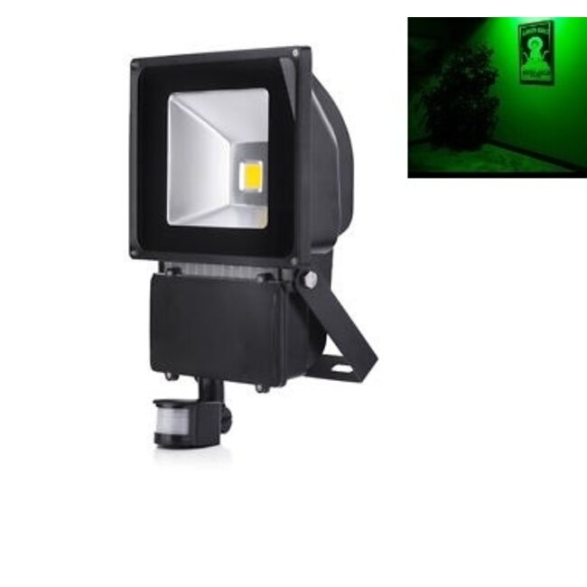 LED Bouwlamp Groen - 100 Watt  - Sensor