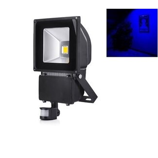LED Bouwlamp Blauw - 100 Watt  - Sensor