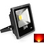 LED Bouwlamp Rood - 20 Watt  - Plat