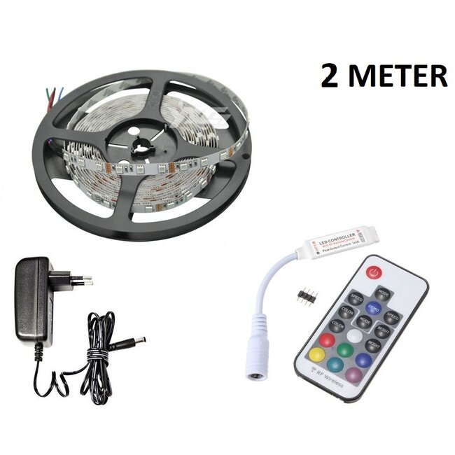 LED Strip RGB - 2 Meter - 30 LEDS Per Meter - Niet Waterdicht