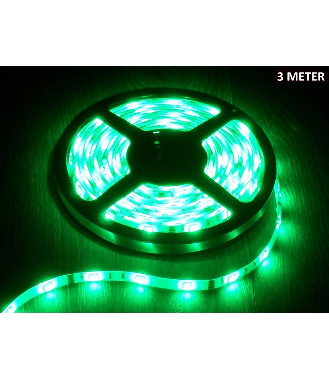 LED Strip Groen - 3 Meter - 60 LEDS Per Meter - Waterdicht