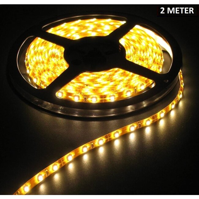 LED Strip Warm Wit - 2 Meter - 60 LEDS Per Meter - Waterdicht
