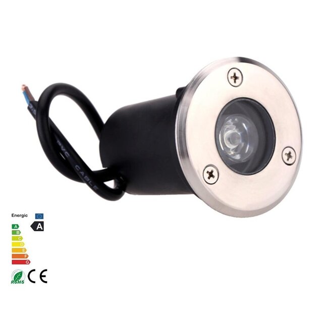 LED Grondspot  Blauw - 9 Watt - Inbouw - 12 Volt