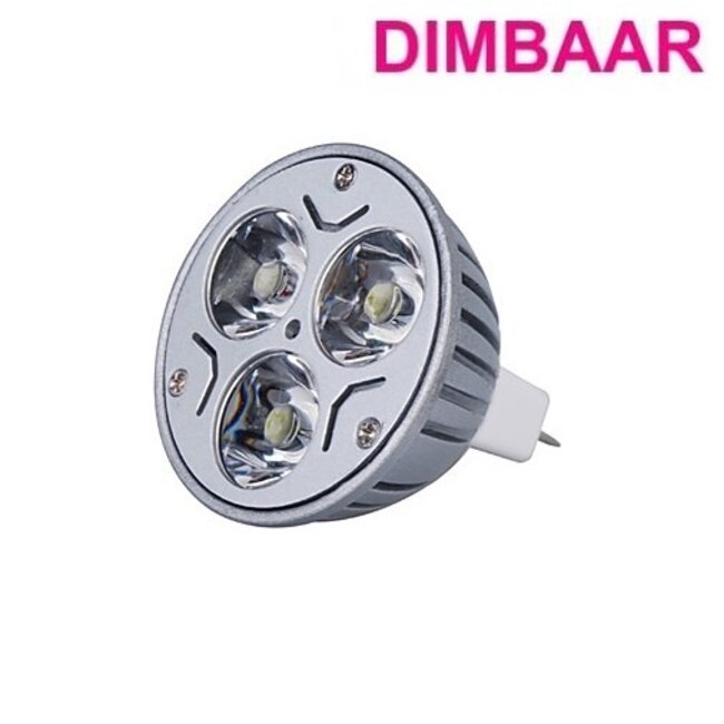 LED Spot Puur Wit - 3 Watt - MR16 - Dimbaar