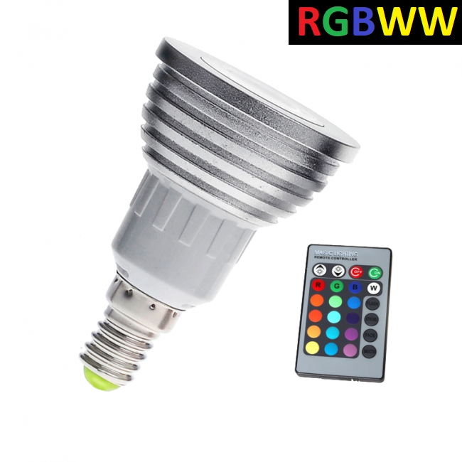 Zwaaien Vies veelbelovend LED Spot RGB + Warm Wit - 5 Watt - E14 - Ledtohave