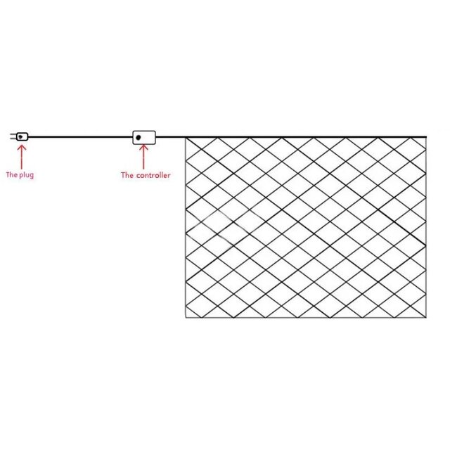Kerstnet 1.5 x 1.5 Meter - Koel Wit