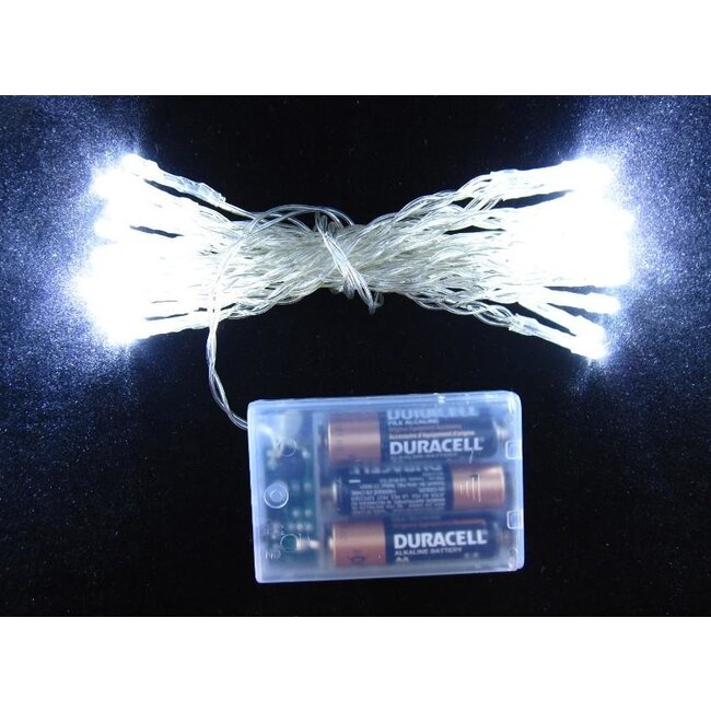 Kerstverlichting 5 Meter - Koel Wit - Op Batterij