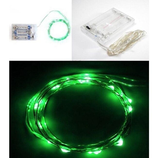 Kerstverlichting 5 Meter - Groen - Op Batterij