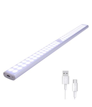 LED Kastverlichting USB - 40 cm - Met Sensor - Koel Wit