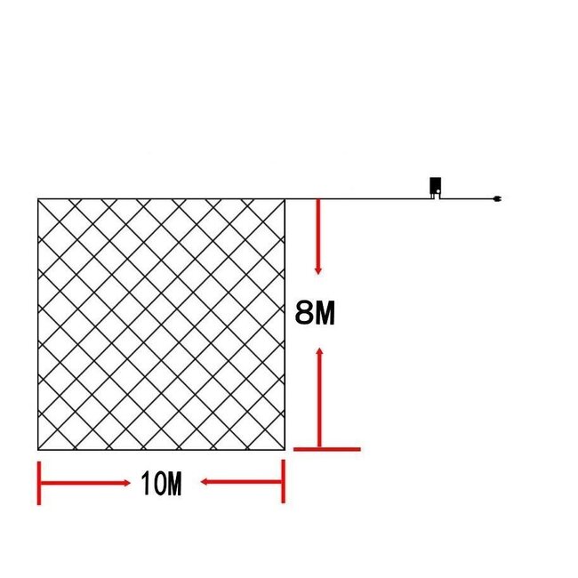 Kerstnet Groot 8 x 10 Meter - Roze