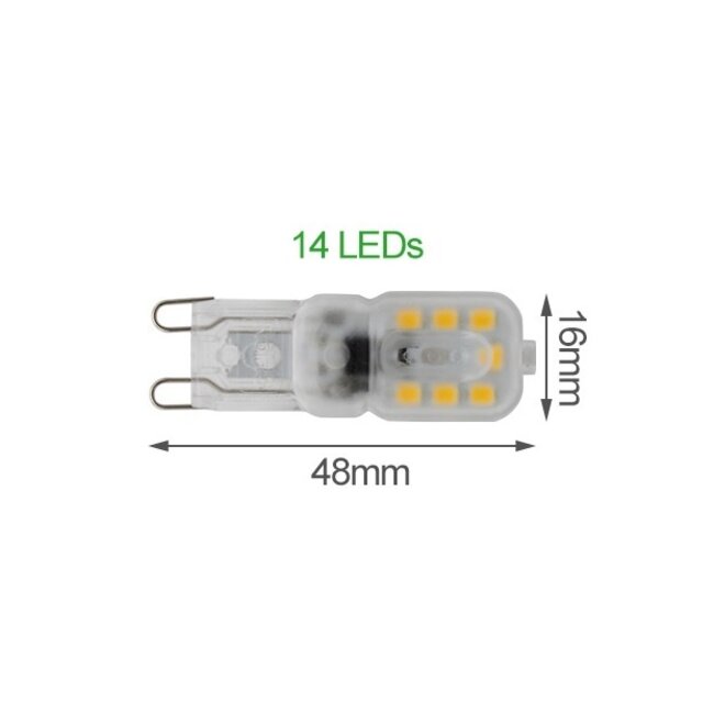 G9 LED Lamp - 3 Watt - 230 Volt - Warm Wit