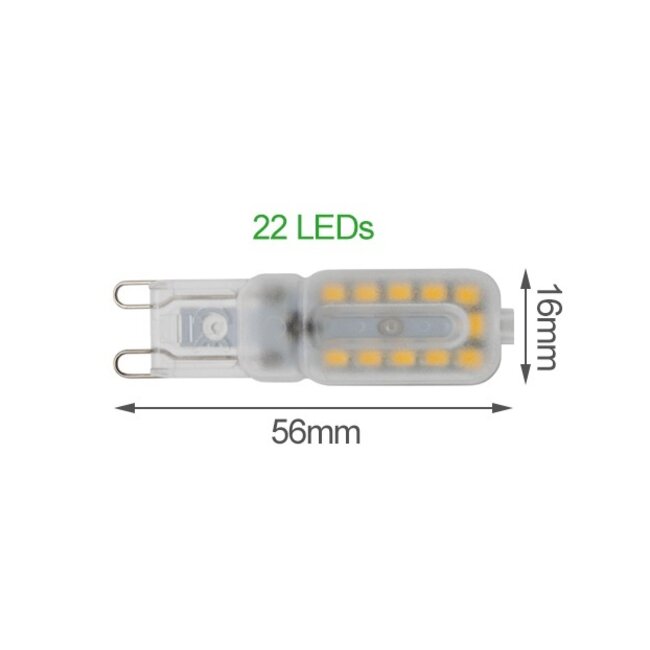 G9 LED Lamp - 5 Watt - 230 Volt - Koel Wit