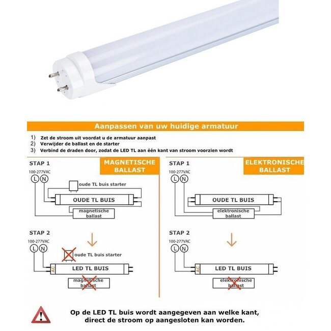 TL LED Buis Geel - 9 Watt - 60 cm