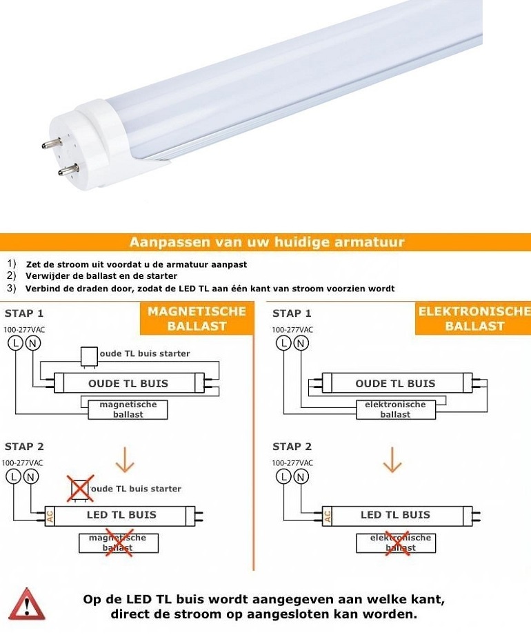 Led tl buis met usb kabel - puur wit - puur wit - online kopen? | Korting tot 53