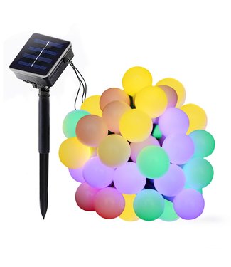 Tuinverlichting Bolletjes Lichtsnoer - 5 Meter - Zonne-energie - RGB