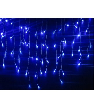 Kerstverlichting Gordijn 4 x 0,8 Meter - Blauw - LED - Voor Buiten