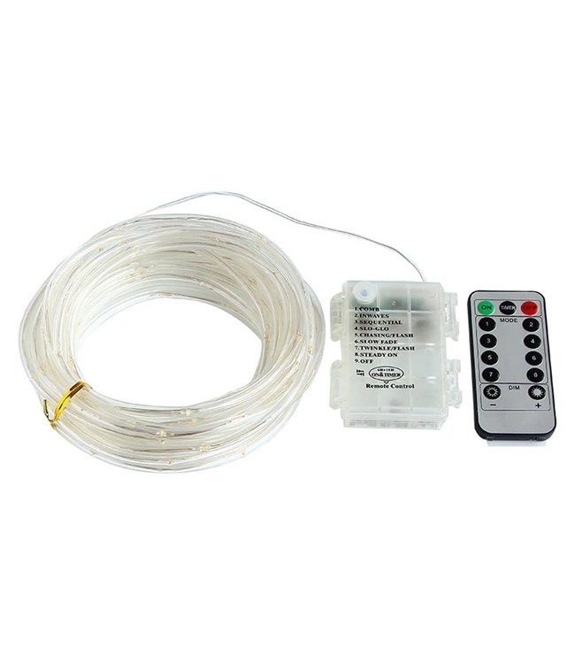 Lichtslang op batterijen 10 meter | Multicolor | Transparant