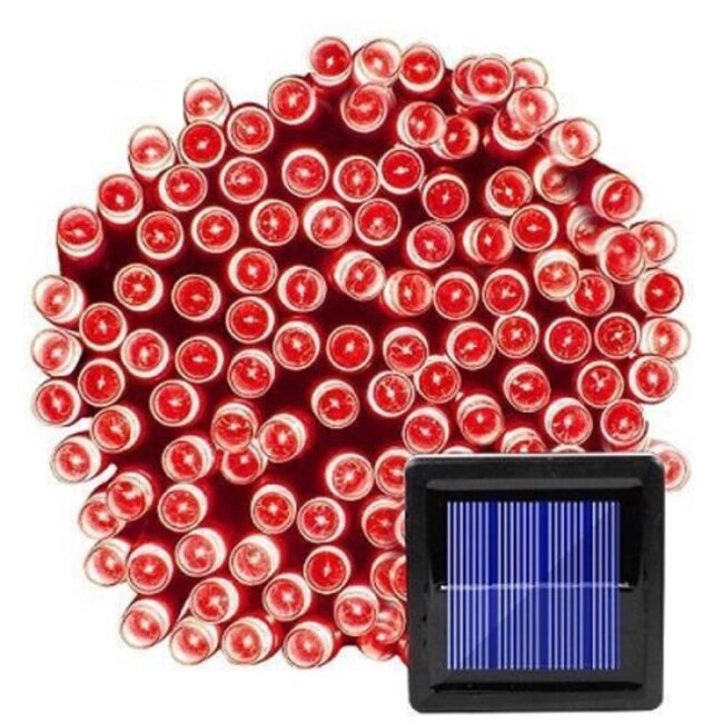 Kerstboomverlichting - 30 Meter - Zonne-energie - Rood
