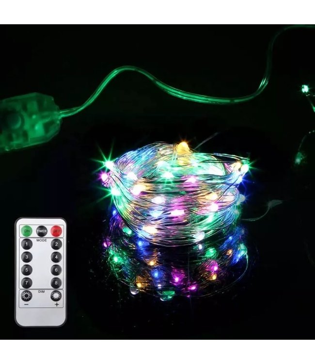 Lichtdraad Kerstverlichting 10 Meter - USB - RGB - Voor Buiten