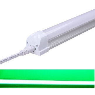 TL LED Buis Groen - 9 Watt - 60 cm - Met Armatuur