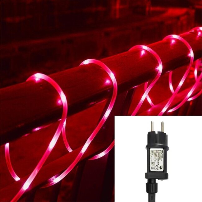 Lichtslang - 10 Meter - 230V Met Stekker - Rood