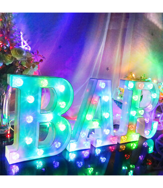 Lichtgevende Letters BAR - 22 cm - RGB Met Afstandsbediening