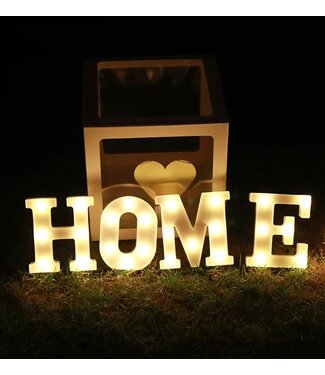 Lichtgevende Letters HOME - 22 cm - Wit - LED