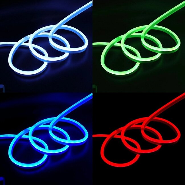 Neon LED Strip - RGB - 5 Meter - Waterdicht - Bluetooth