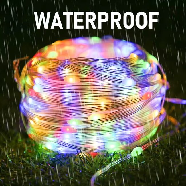 Smart Lichtsnoer 10M - RGB  Alle kleuren - Met App & Afstandsbediening - USB