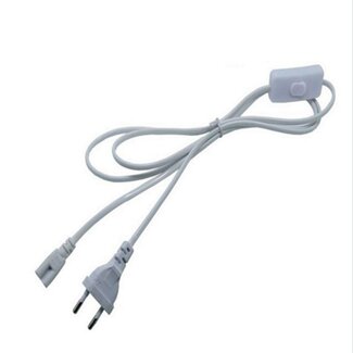 Kabel 10 Meter - Met Stekker - Met (aan/uit) Schakelaar -  Voor TL Met Armatuur