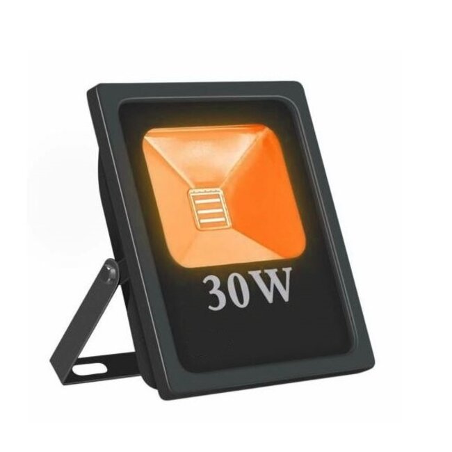LED Bouwlamp Oranje - 10 Watt - Plat