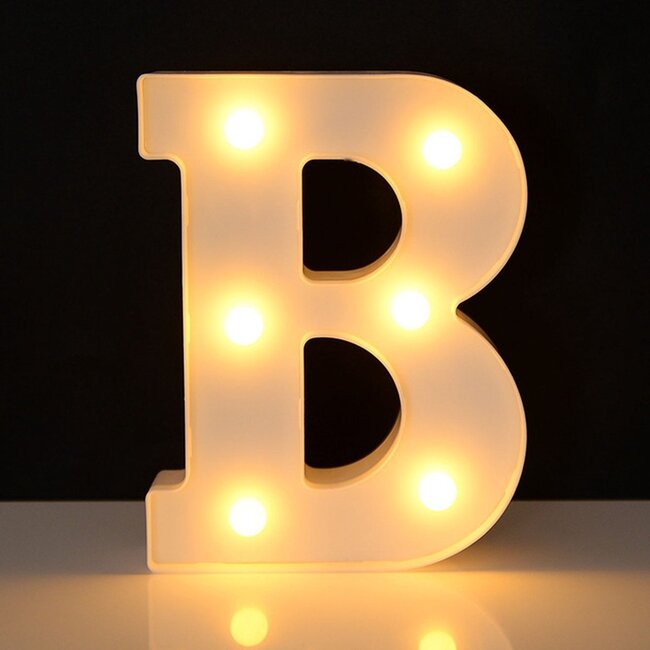 LED Lichtgevende Letters 22 cm Hoog - Warm Wit - Op Batterijen