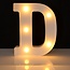LED Lichtgevende Letters 22 cm Hoog - Warm Wit - Op Batterijen