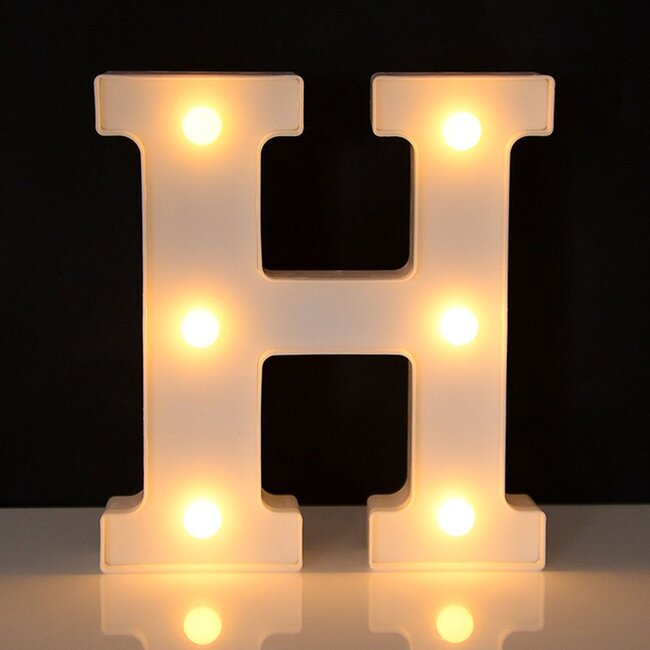 LED Lichtgevende Letters 22 cm Hoog - Warm Wit - Op Batterijen