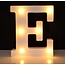 LED Lichtgevende Letters 22 cm Hoog - Warm Wit - Op Batterijen